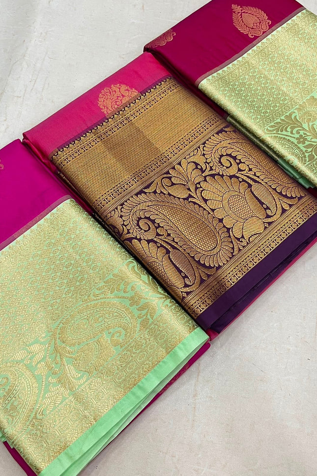 Kanchipuram Luxe Silk Saree | Festive & Wedding Wear - Rosepetals Luxe