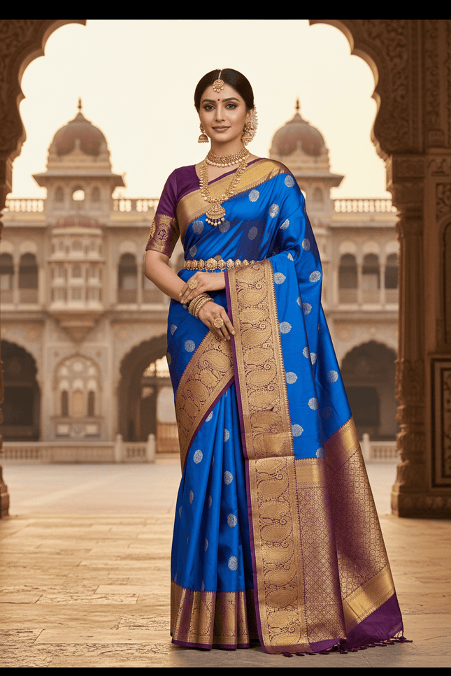 Kanchipuram Luxe Silk Saree | Festive & Wedding Wear - Rosepetals Luxe