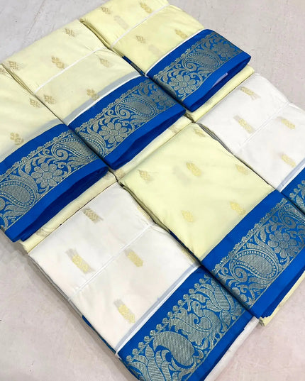 Kanchipuram Luxe Silk Saree | Korvai Butta Fancy Weave | Festive Collection - Rosepetals Luxe