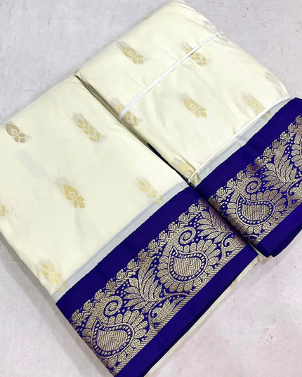 Kanchipuram Luxe Silk Saree | Korvai Butta Fancy Weave | Festive Collection - Rosepetals Luxe