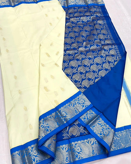 Kanchipuram Luxe Silk Saree | Korvai Butta Fancy Weave | Festive Collection - Rosepetals Luxe