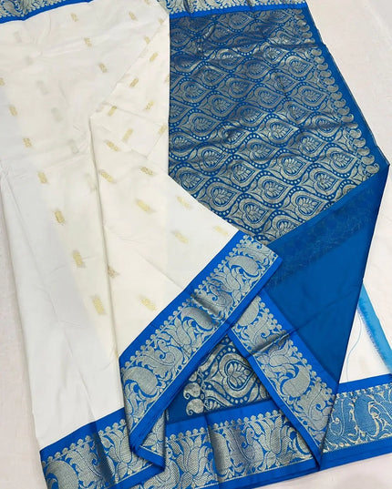 Kanchipuram Luxe Silk Saree | Korvai Butta Fancy Weave | Festive Collection - Rosepetals Luxe