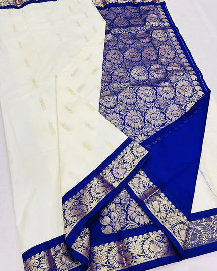 Kanchipuram Luxe Silk Saree | Korvai Butta Fancy Weave | Festive Collection - Rosepetals Luxe