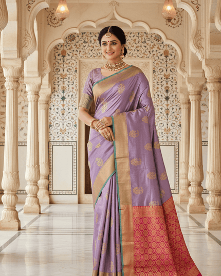 Kanchipuram Luxe Silk Saree | Semi Tissue Festive Collection | Rosepetals Luxe - Rosepetals Luxe