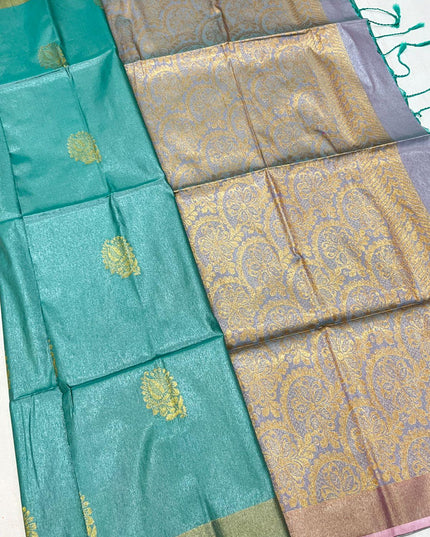 Kanchipuram Luxe Silk Saree | Semi Tissue Festive Collection | Rosepetals Luxe - Rosepetals Luxe