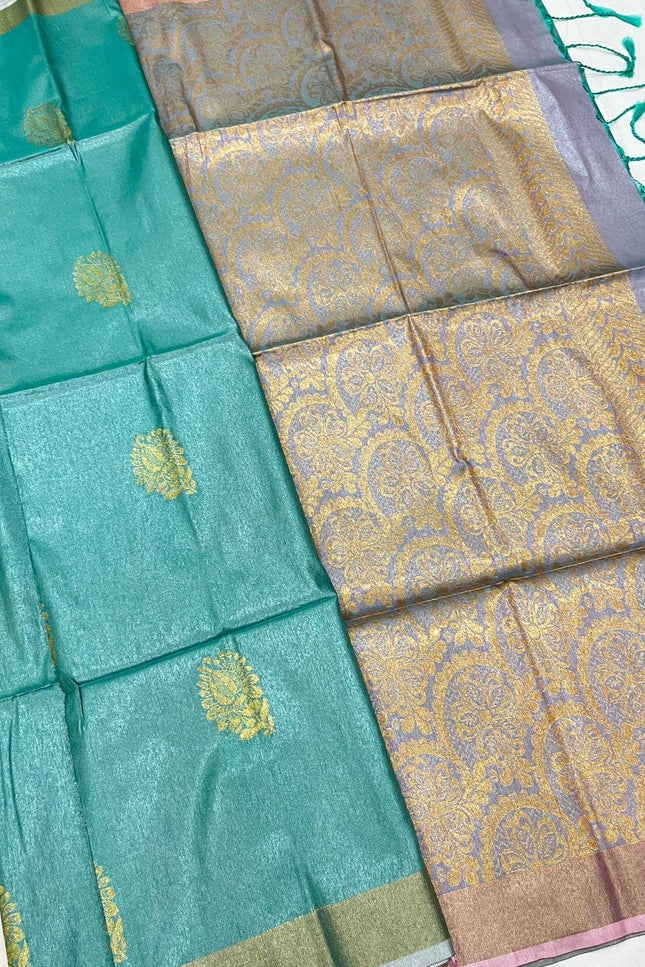 Kanchipuram Luxe Silk Saree | Semi Tissue Festive Collection | Rosepetals Luxe - Rosepetals Luxe