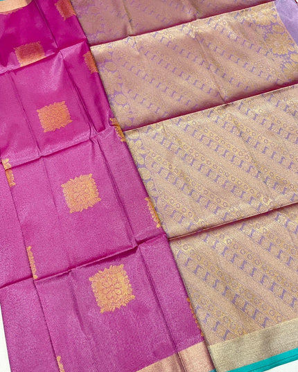 Kanchipuram Luxe Silk Saree | Semi Tissue Festive Collection | Rosepetals Luxe - Rosepetals Luxe