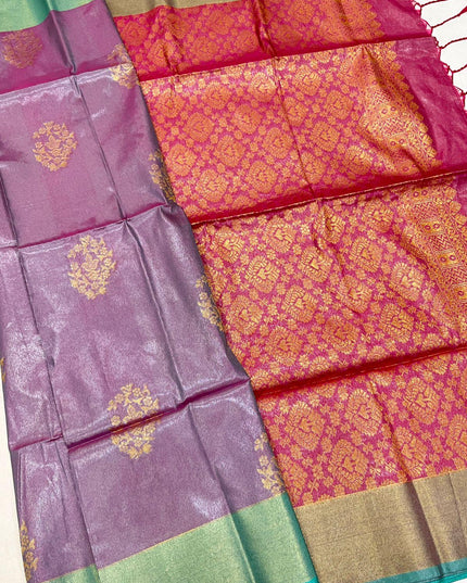 Kanchipuram Luxe Silk Saree | Semi Tissue Festive Collection | Rosepetals Luxe - Rosepetals Luxe