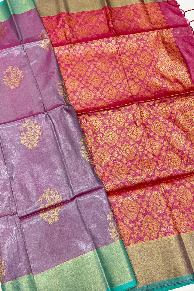 Kanchipuram Luxe Silk Saree | Semi Tissue Festive Collection | Rosepetals Luxe - Rosepetals Luxe