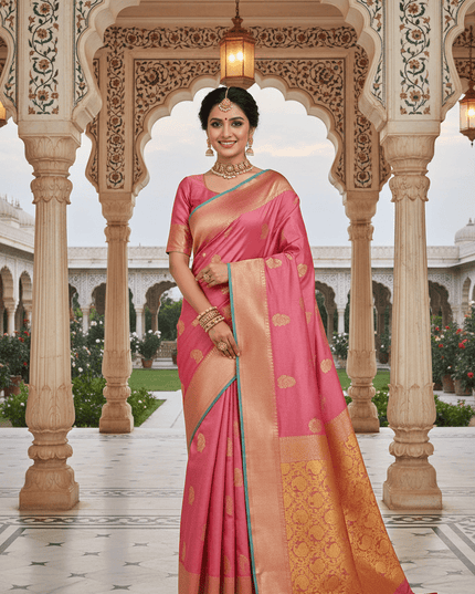 Kanchipuram Luxe Silk Saree | Semi Tissue Festive Collection | Rosepetals Luxe - Rosepetals Luxe