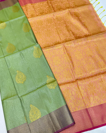 Kanchipuram Luxe Silk Saree | Semi Tissue Festive Collection | Rosepetals Luxe - Rosepetals Luxe