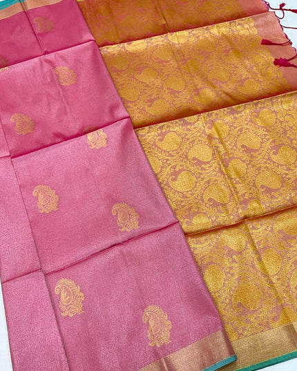 Kanchipuram Luxe Silk Saree | Semi Tissue Festive Collection | Rosepetals Luxe - Rosepetals Luxe