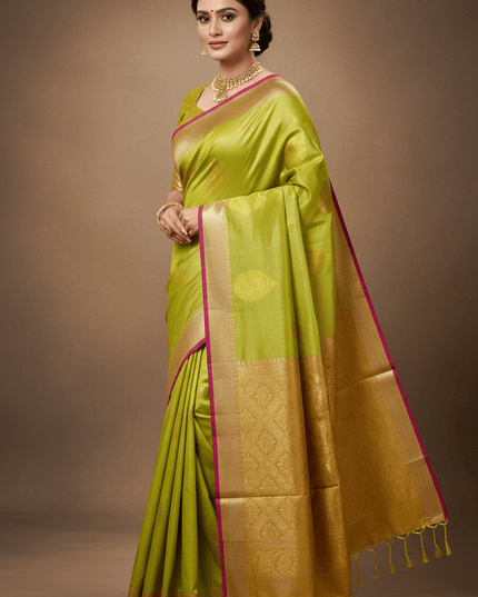 Kanchipuram Luxe Silk Saree | Tissue Soft Collection | Festive Wear - Rosepetals Luxe