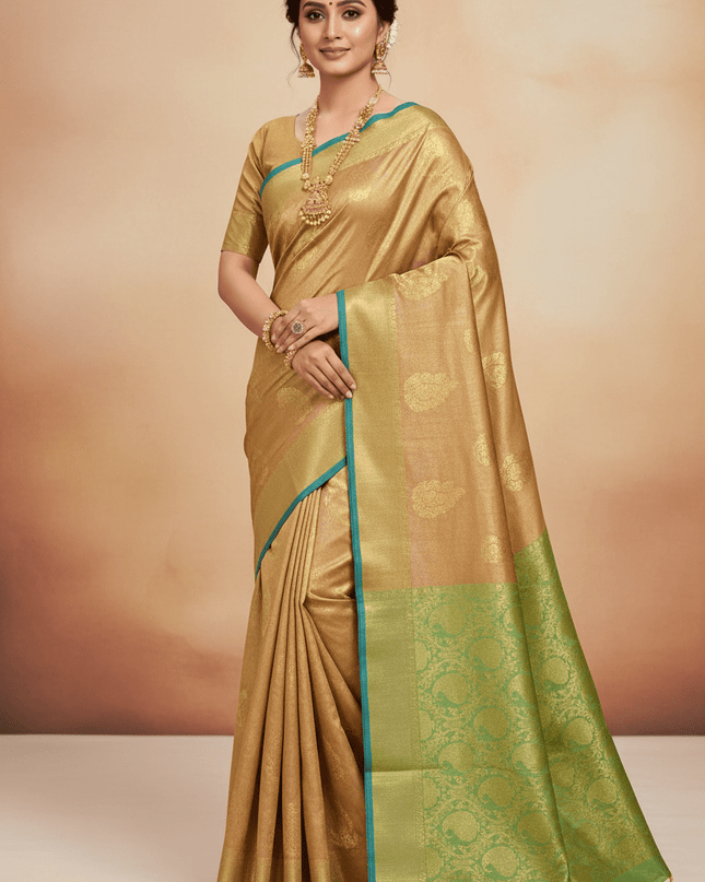 Kanchipuram Luxe Silk Saree | Tissue Soft Collection | Festive Wear - Rosepetals Luxe
