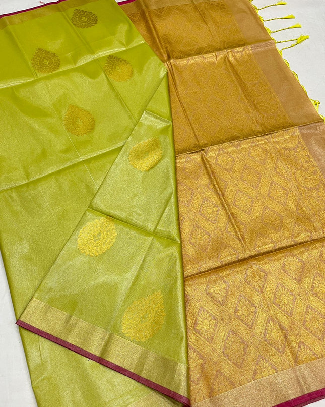 Kanchipuram Luxe Silk Saree | Tissue Soft Collection | Festive Wear - Rosepetals Luxe
