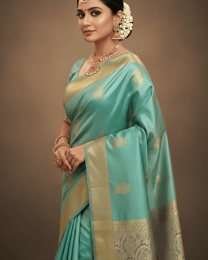 Kanchipuram Luxe Silk Saree | Tissue Soft Collection | Festive Wear - Rosepetals Luxe