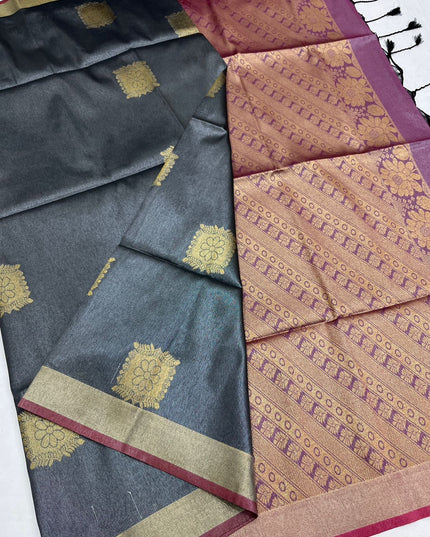 Kanchipuram Luxe Silk Saree | Tissue Soft Collection | Festive Wear - Rosepetals Luxe