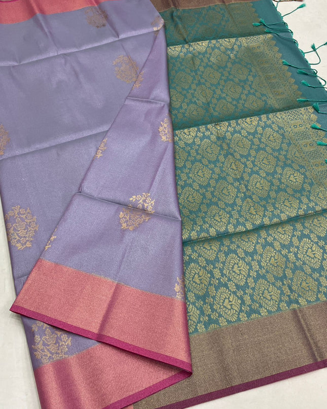 Kanchipuram Luxe Silk Saree | Tissue Soft Collection | Festive Wear - Rosepetals Luxe