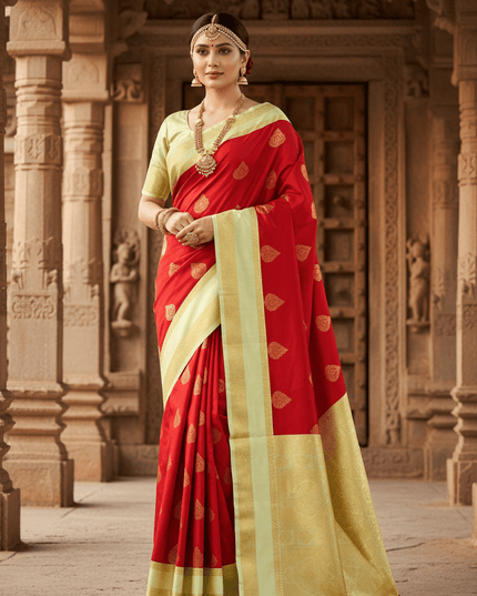 Kanchipuram Luxe Silk Saree | Trending Colors - Rosepetals Luxe