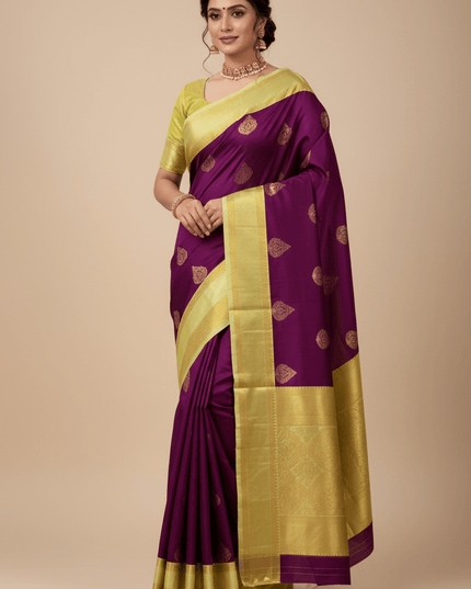 Kanchipuram Luxe Silk Saree | Trending Colors - Rosepetals Luxe