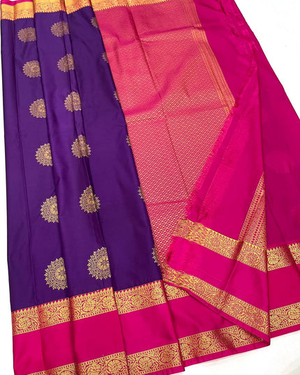 Kanchipuram Luxe Silk Saree | Trending Colours | Zari Border | Festive & Wedding - Rosepetals Luxe