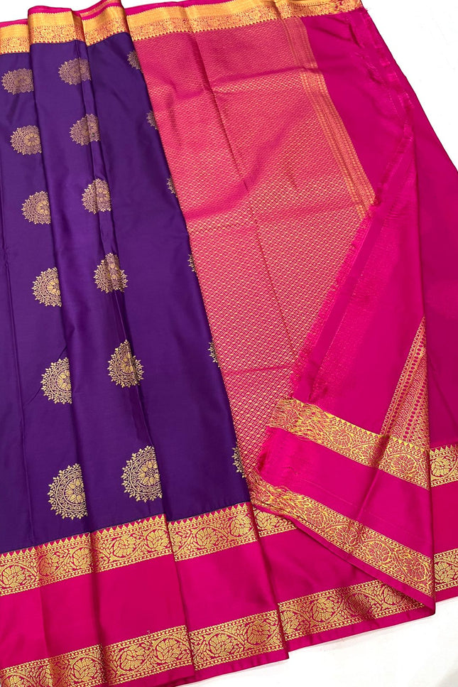 Kanchipuram Luxe Silk Saree | Trending Colours | Zari Border | Festive & Wedding - Rosepetals Luxe