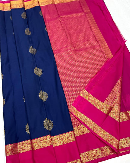Kanchipuram Luxe Silk Saree | Trending Colours | Zari Border | Festive & Wedding - Rosepetals Luxe