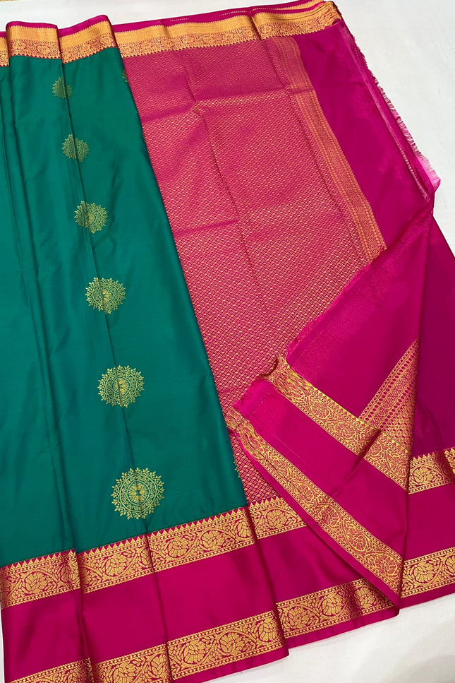 Kanchipuram Luxe Silk Saree | Trending Colours | Zari Border | Festive & Wedding - Rosepetals Luxe