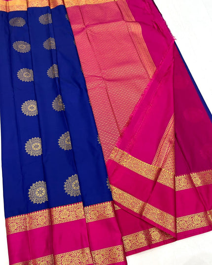 Kanchipuram Luxe Silk Saree | Trending Colours | Zari Border | Festive & Wedding - Rosepetals Luxe