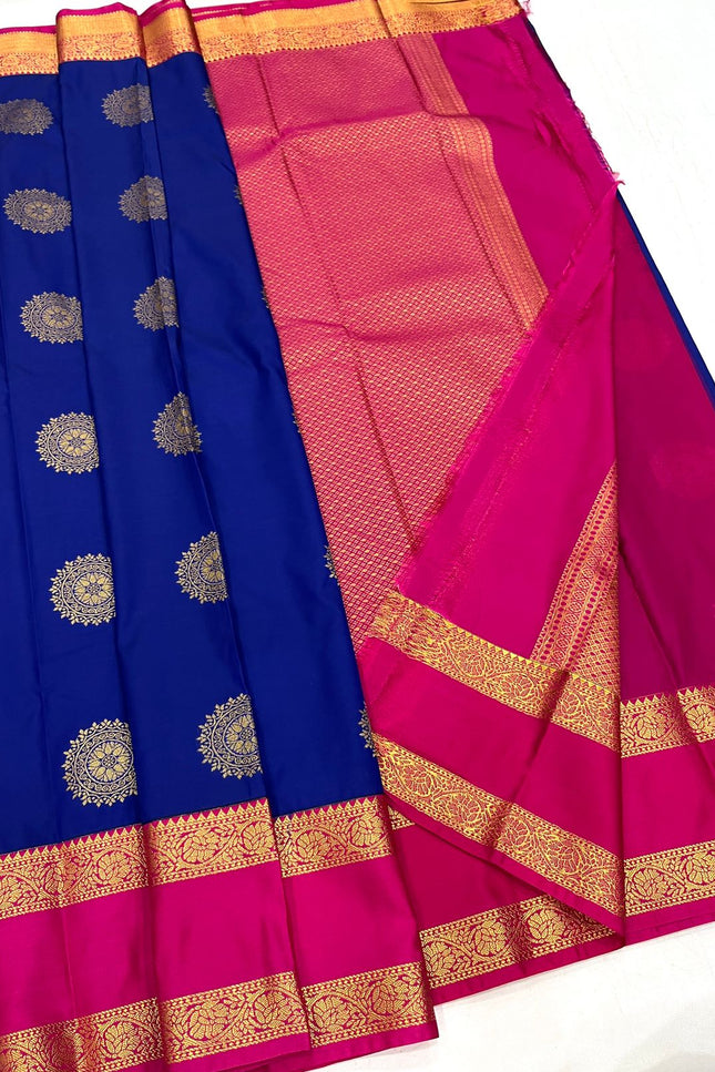 Kanchipuram Luxe Silk Saree | Trending Colours | Zari Border | Festive & Wedding - Rosepetals Luxe