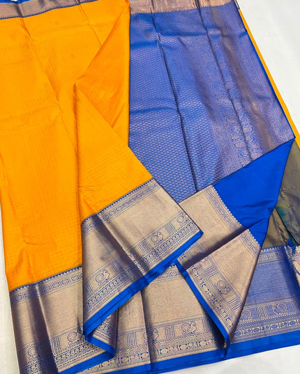 Kanchipuram Luxe Silk Saree with Woven Design - Rosepetals Luxe