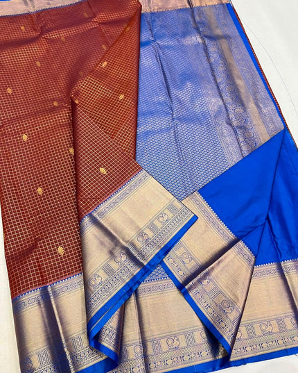 Kanchipuram Luxe Silk Saree with Woven Design - Rosepetals Luxe