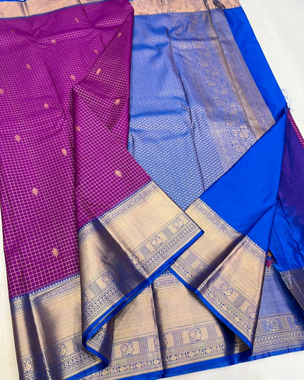 Kanchipuram Luxe Silk Saree with Woven Design - Rosepetals Luxe