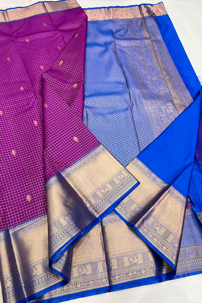 Kanchipuram Luxe Silk Saree with Woven Design - Rosepetals Luxe