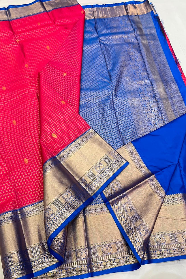 Kanchipuram Luxe Silk Saree with Woven Design - Rosepetals Luxe