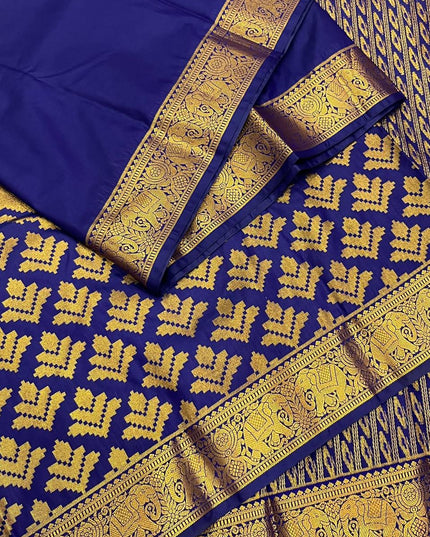 Kanchipuram Luxe Silk Saree with Zari Border - Rosepetals Luxe