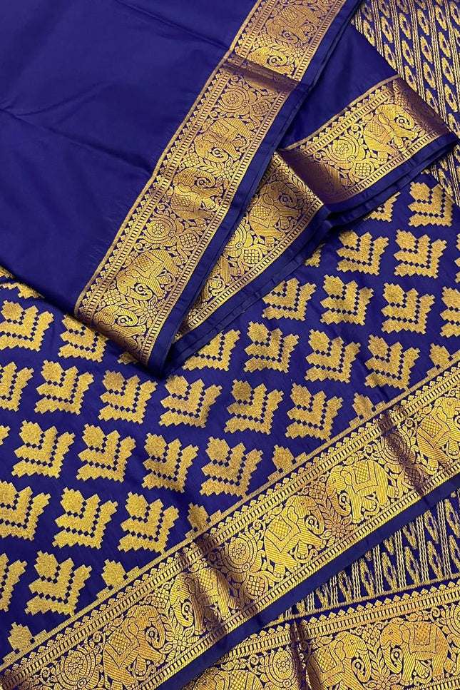 Kanchipuram Luxe Silk Saree with Zari Border - Rosepetals Luxe