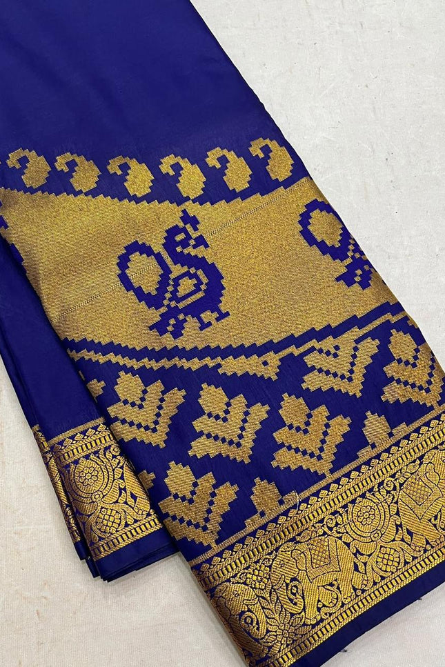 Kanchipuram Luxe Silk Saree with Zari Border - Rosepetals Luxe