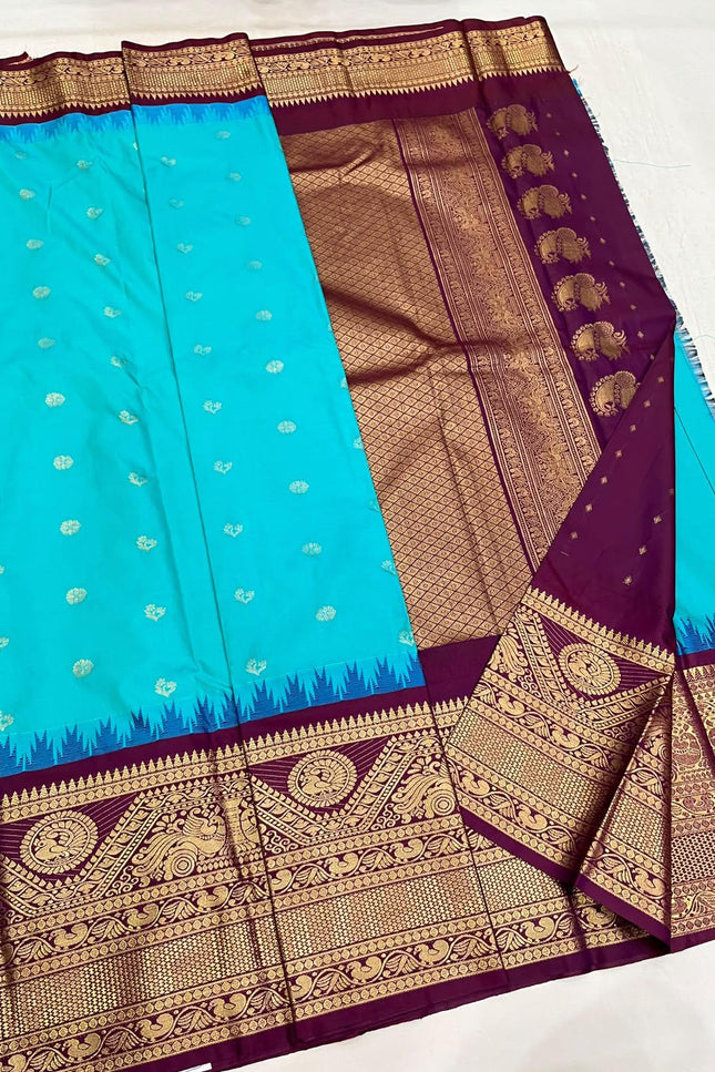 Kanchipuram Luxe Silk Zari Saree - Rosepetals Luxe