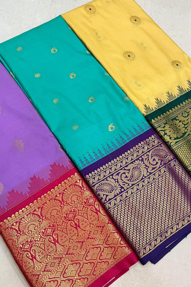 Kanchipuram Luxe Silk Zari Saree - Rosepetals Luxe