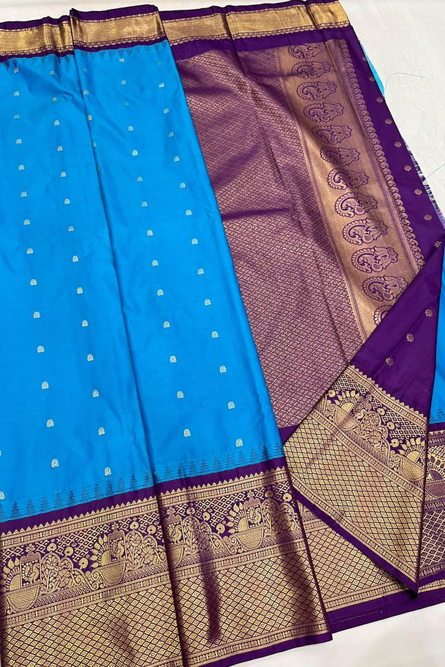 Kanchipuram Luxe Silk Zari Saree - Rosepetals Luxe