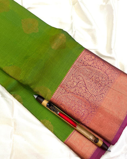 Kanchipuram Pure Silk Butta Saree | Handwoven | Silk Mark Certified - Rosepetals Luxe