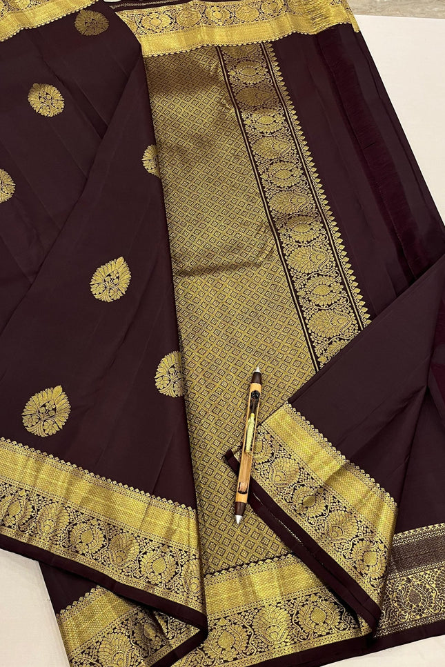 Kanchipuram Pure Silk Butta Saree | Silk Mark Certified | New Arrival - Rosepetals Luxe