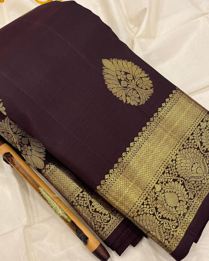 Kanchipuram Pure Silk Butta Saree | Silk Mark Certified | New Arrival - Rosepetals Luxe