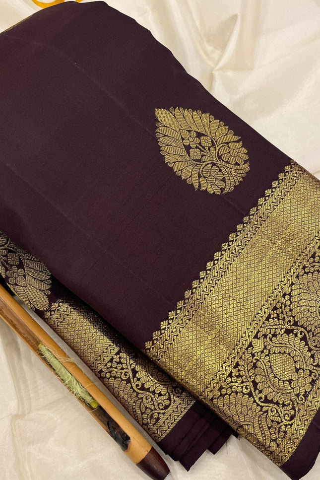 Kanchipuram Pure Silk Butta Saree | Silk Mark Certified | New Arrival - Rosepetals Luxe
