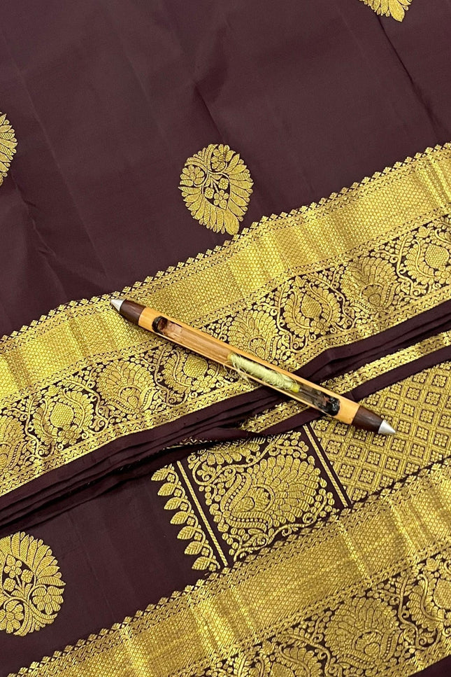 Kanchipuram Pure Silk Butta Saree | Silk Mark Certified | New Arrival - Rosepetals Luxe