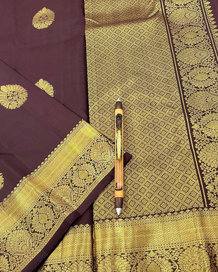 Kanchipuram Pure Silk Butta Saree | Silk Mark Certified | New Arrival - Rosepetals Luxe
