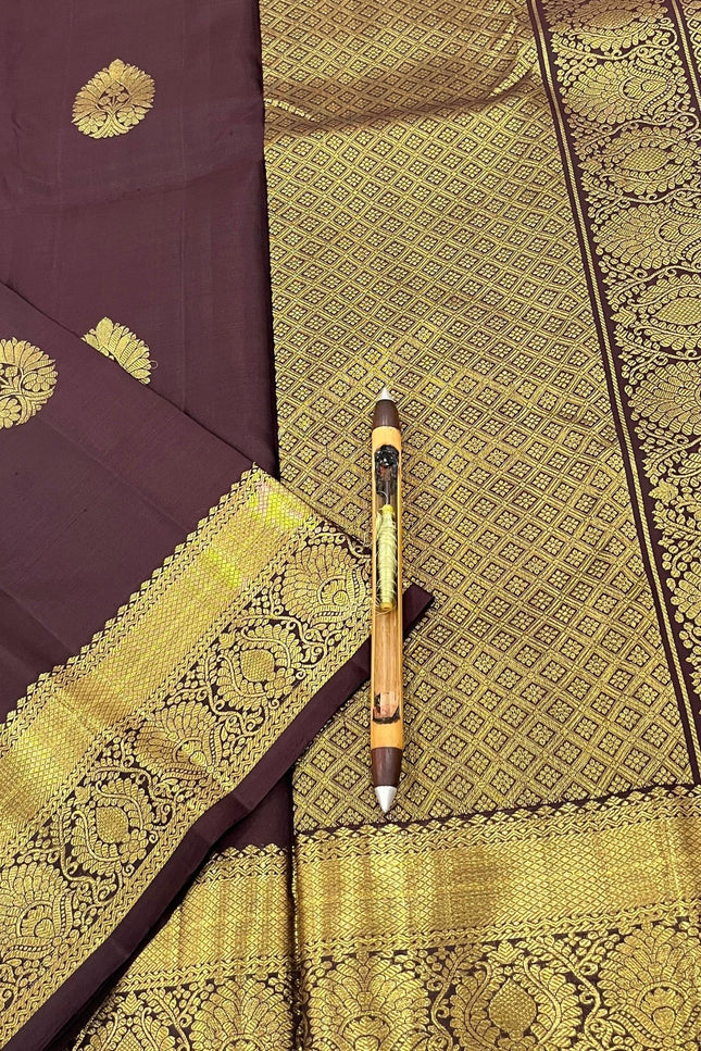 Kanchipuram Pure Silk Butta Saree | Silk Mark Certified | New Arrival - Rosepetals Luxe