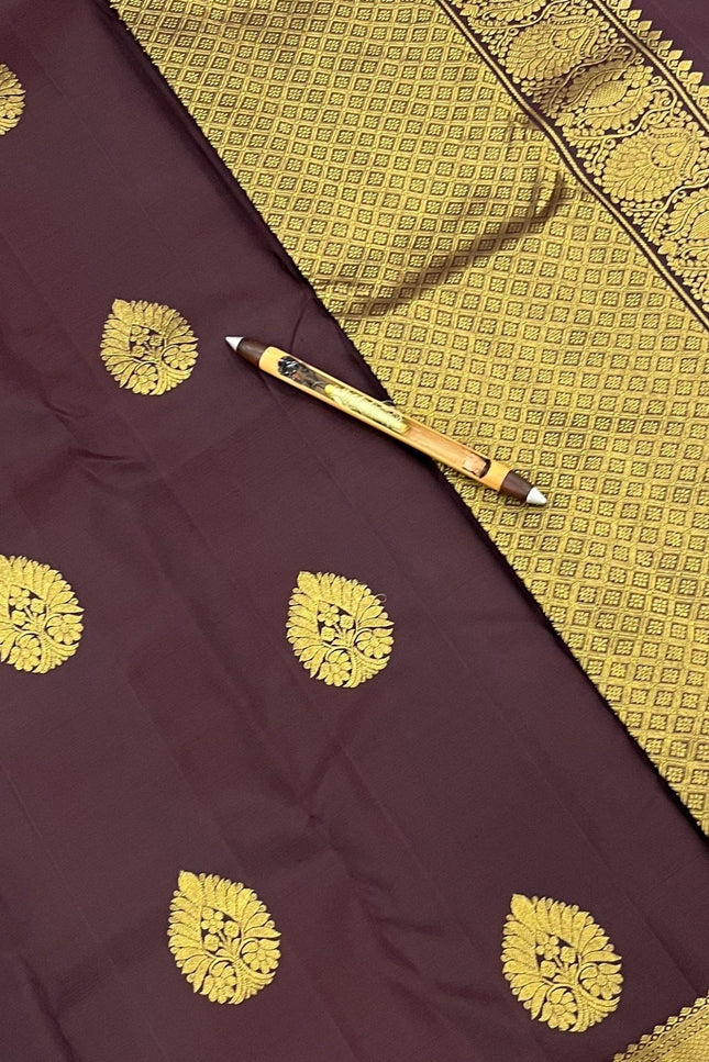 Kanchipuram Pure Silk Butta Saree | Silk Mark Certified | New Arrival - Rosepetals Luxe