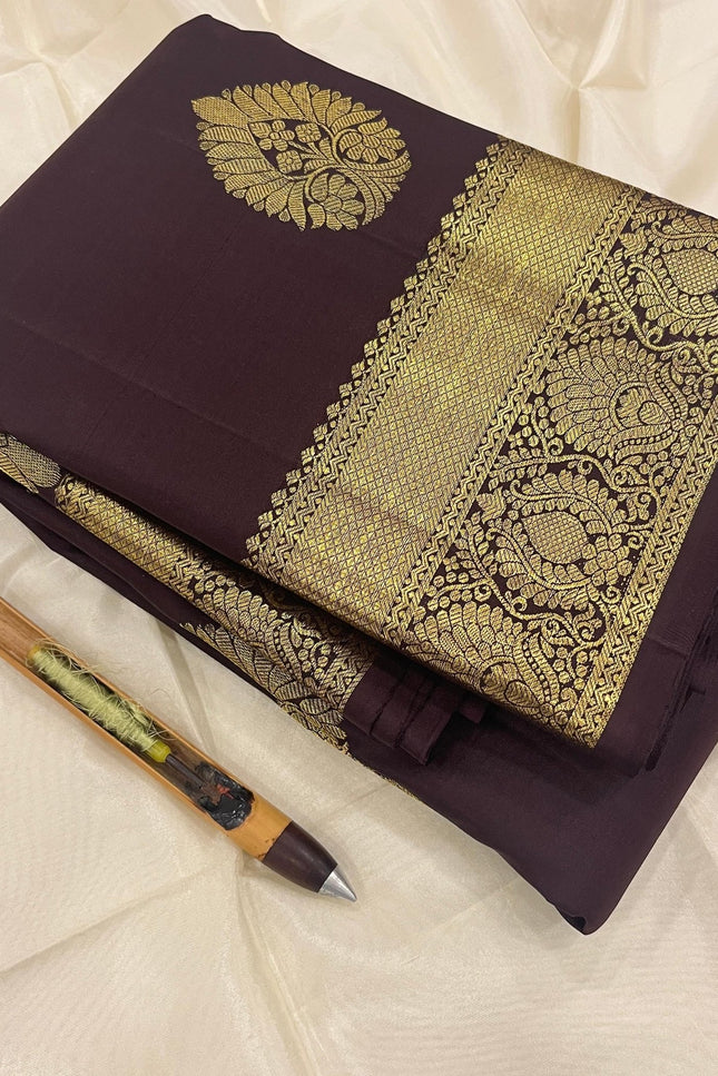 Kanchipuram Pure Silk Butta Saree | Silk Mark Certified | New Arrival - Rosepetals Luxe